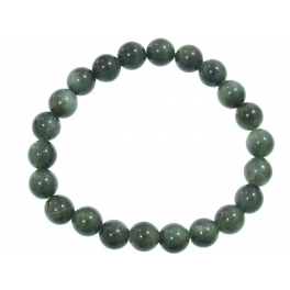 Green Rutilated Quartz round beads bracelet