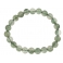 Green Rutilated Quartz round beads bracelet