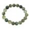 Green Rutilated Quartz round beads bracelet