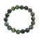 Green Rutilated Quartz round beads bracelet