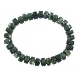 Green Rutilated Quartz barrel beads bracelet Green Rutilated Quartz barrel beads bracelet