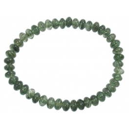 Green Rutilated Quartz flat beads bracelet Green Rutilated Quartz flat beads bracelet