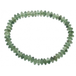 Green Rutilated Quartz flat beads bracelet Green Rutilated Quartz flat beads bracelet