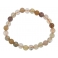 Mixed Rutilated Quartz round beads bracelet