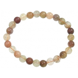 Mixed Rutilated Quartz round beads bracelet Mixed Rutilated Quartz round beads bracelet
