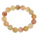 Mixed Rutilated Quartz round beads bracelet