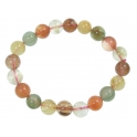 Mixed Rutilated Quartz round beads bracelet