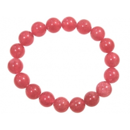 Rhodochrosite round beads bracelet