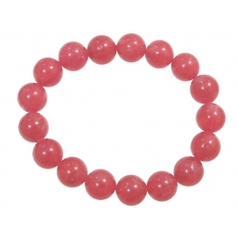 Rhodochrosite round beads bracelet