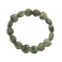 Green Rutilated Quartz heart beads bracelet