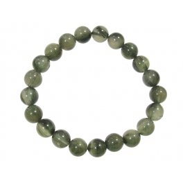 Green Rutilated Quartz round beads bracelet Green Rutilated Quartz round beads bracelet