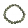 Green Rutilated Quartz round beads bracelet