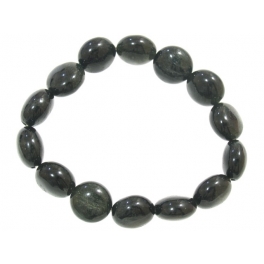 Green Rutilated Quartz flat beads bracelet Green Rutilated Quartz flat beads bracelet