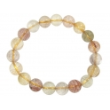 Mixed Rutilated Quartz round beads bracelet
