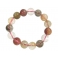 Mixed Rutilated Quartz round beads bracelet