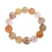 Mixed Rutilated Quartz round beads bracelet