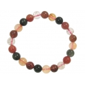 Mixed Rutilated Quartz round beads bracelet