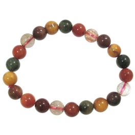 Mixed Rutilated Quartz round beads bracelet Mixed Rutilated Quartz round beads bracelet