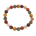 Mixed Rutilated Quartz round beads bracelet