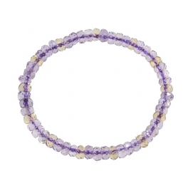 Ametrine faceted flat beads bracelet Ametrine faceted flat beads bracelet