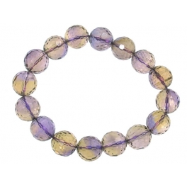Ametrine faceted round beads bracelet Ametrine faceted round beads bracelet