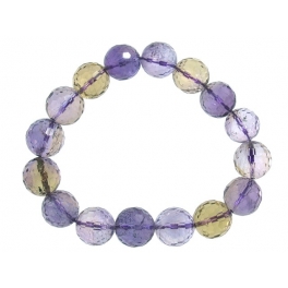 Ametrine faceted round beads bracelet Ametrine faceted round beads bracelet