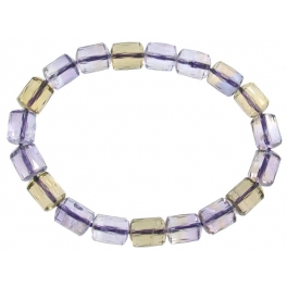Ametrine faceted barrel beads bracelet Ametrine faceted barrel beads bracelet