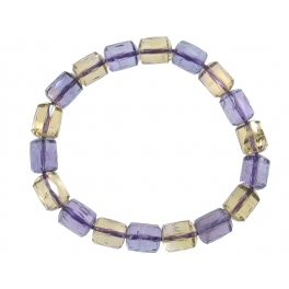 Ametrine faceted barrel beads bracelet Ametrine faceted barrel beads bracelet