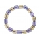 Ametrine faceted barrel beads bracelet