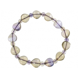 Ametrine heart beads bracelet Ametrine heart beads bracelet