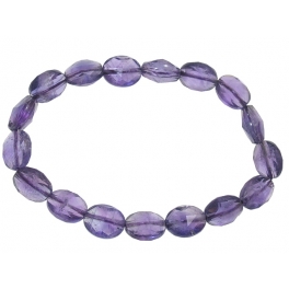 Amethyst faceted flat beads bracelet Amethyst faceted flat beads bracelet