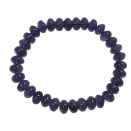 Amethyst flat beads bracelet Amethyst flat beads bracelet