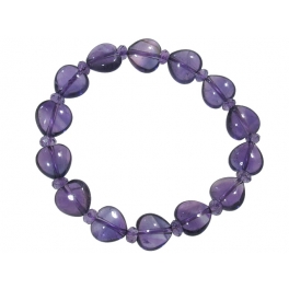 Amethyst heart beads bracelet Amethyst heart beads bracelet