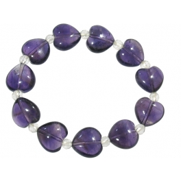 Amethyst heart beads bracelet Amethyst heart beads bracelet
