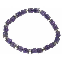 Amethyst flower beads bracelet Amethyst flower beads bracelet