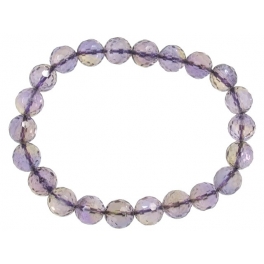 Ametrine faceted round beads bracelet Ametrine faceted round beads bracelet