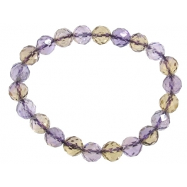 Ametrine faceted round beads bracelet Ametrine faceted round beads bracelet
