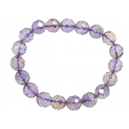 Ametrine faceted round beads bracelet Ametrine faceted round beads bracelet