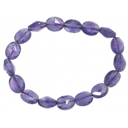 Amethyst flat beads bracelet Amethyst flat beads bracelet