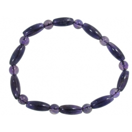 Amethyst barrel beads bracelet Amethyst barrel beads bracelet