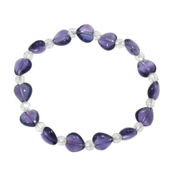 Amethyst heart beads bracelet Amethyst heart beads bracelet