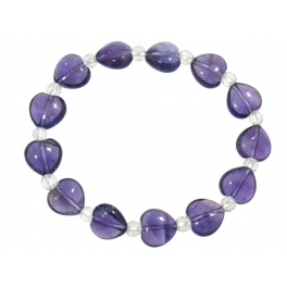 Amethyst heart beads bracelet Amethyst heart beads bracelet