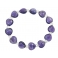 Amethyst heart beads bracelet