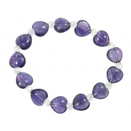 Amethyst heart beads bracelet Amethyst heart beads bracelet
