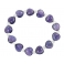 Amethyst heart beads bracelet