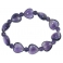 Amethyst heart beads bracelet