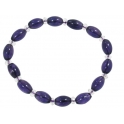 Amethyst barrel beads bracelet