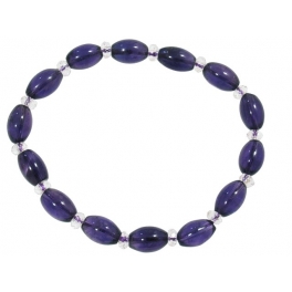 Amethyst barrel beads bracelet Amethyst barrel beads bracelet