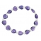 Amethyst heart beads bracelet