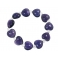 Amethyst heart beads bracelet